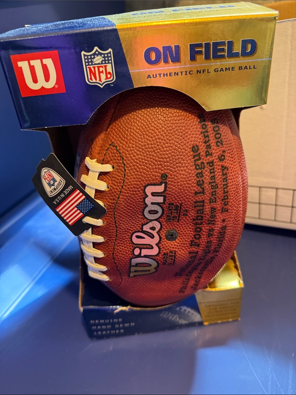 Wilson Brown Football with White Laces - On Field NFL